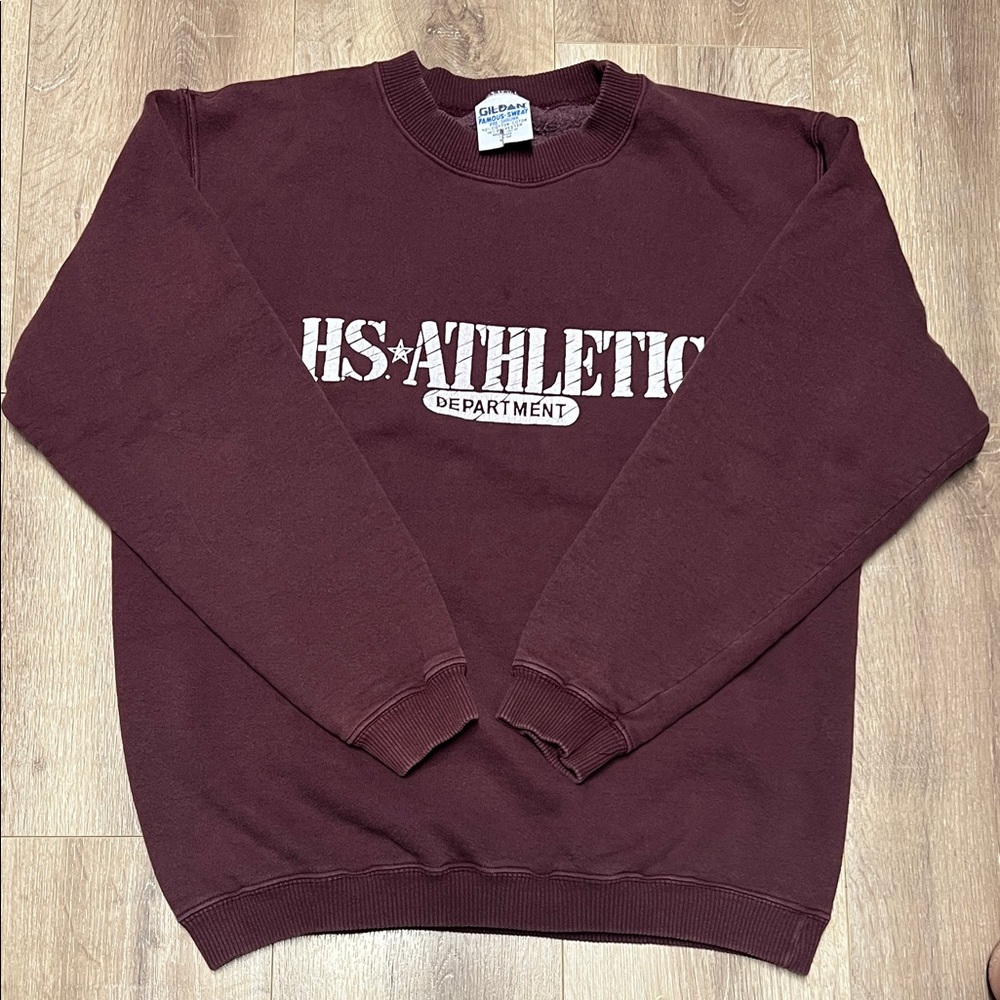 Vintage Gildan Tag Men's Maroon Sweater